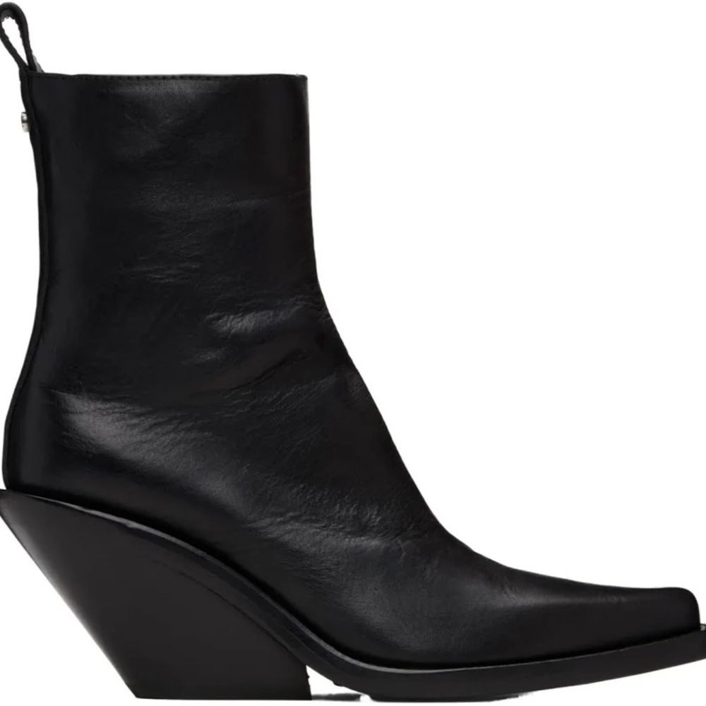 Ann Demeulemeester Black Wedge Ankle Boots